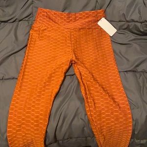 Orange Tiktok leggings Size L/XL